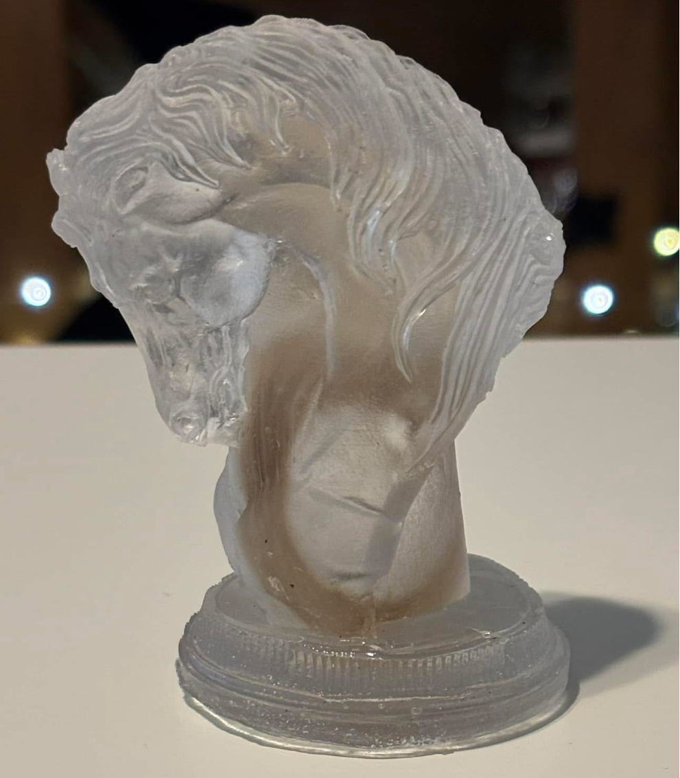 Elegant horse ornament holds horse hair or ashes memorial gift