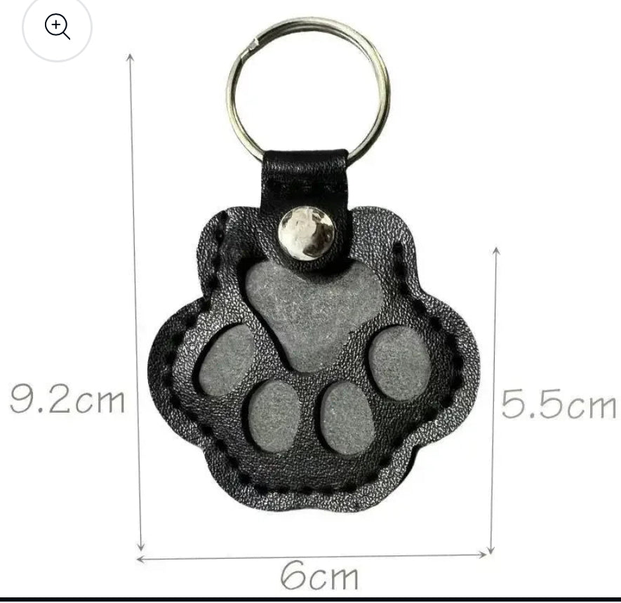 Paw keyring keychains for your pets fur personalised with your pets name