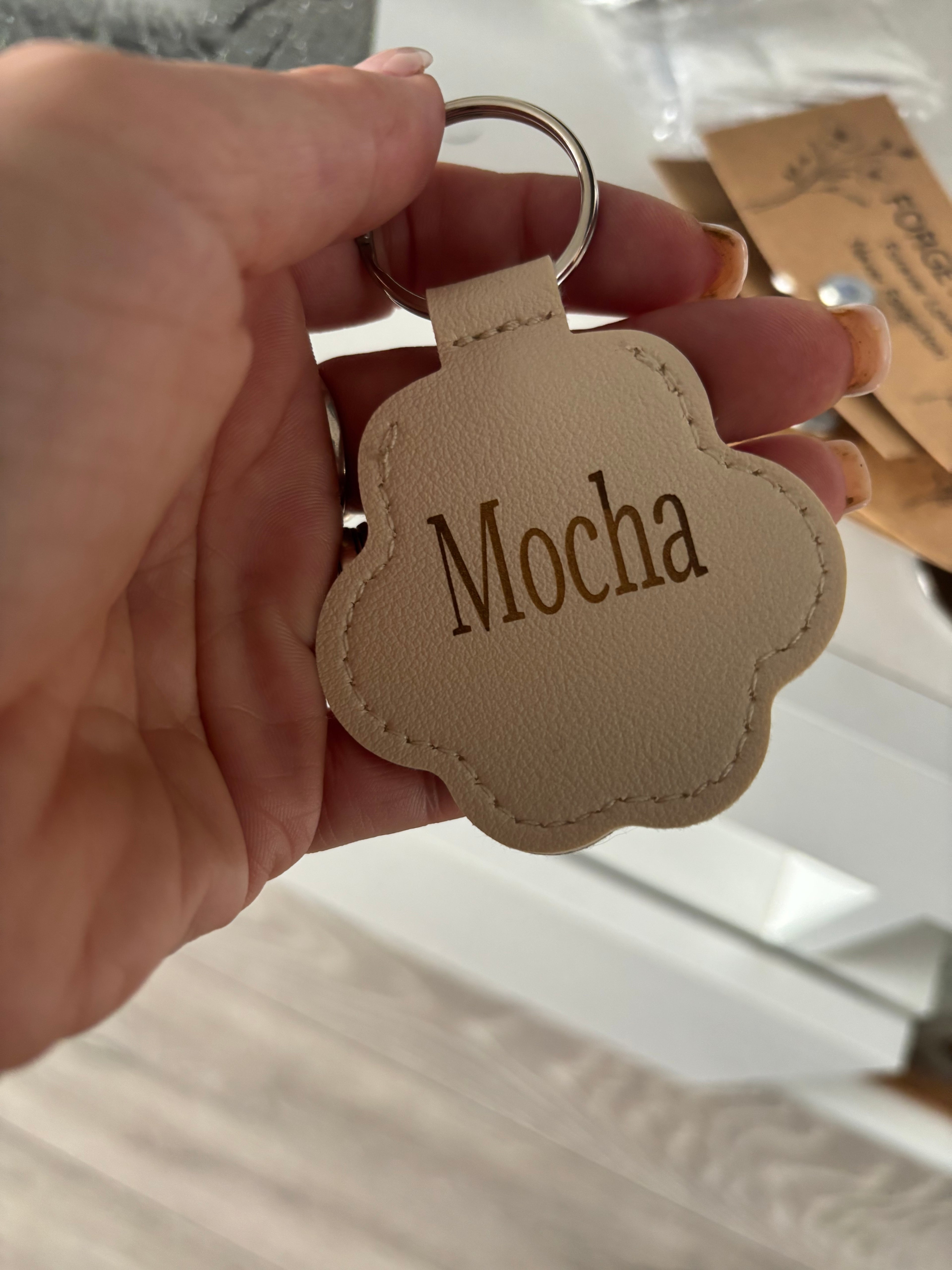 Paw keyring keychains for your pets fur personalised with your pets name