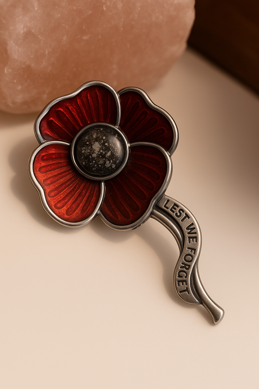Beautiful pewter poppy made with your loved ones ashes memorial / remembrance keepsake